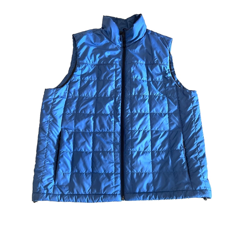 GAP Men's Primaloft Quilted Puffer Vest Size Large Blue Full Zip Lightweight